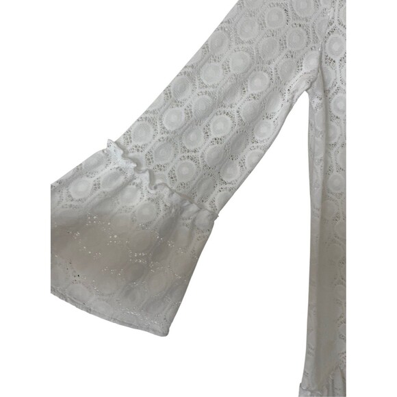 Lilly Pulitzer Payton Cover-Up Resort White Honeycomb Dot Lace Size Small - Picture 5 of 7